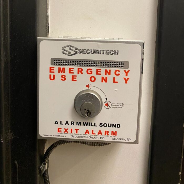 emergency alarm door